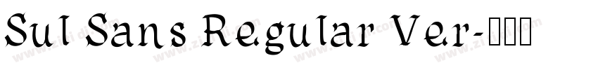 Sul Sans Regular Ver字体转换